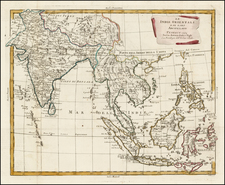 India, Southeast Asia and Philippines Map By Antonio Zatta