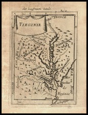 Mid-Atlantic and Southeast Map By Alain Manesson Mallet