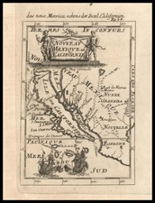 Mexico, Baja California and California Map By Alain Manesson Mallet