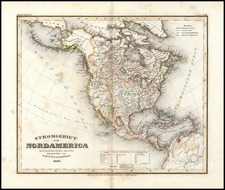 North America Map By Joseph Meyer