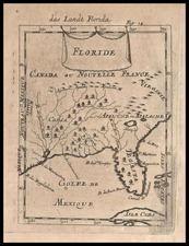 Florida and Southeast Map By Alain Manesson Mallet