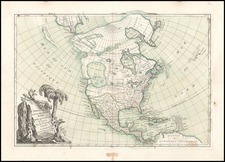 Alaska and North America Map By Jean Janvier