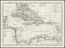 Southeast, Caribbean and Central America Map By Franz Pluth