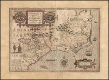 Mid-Atlantic and Southeast Map By Jodocus Hondius