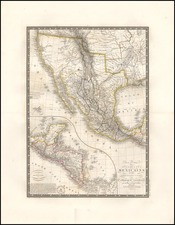 Texas, Southwest, Rocky Mountains and California Map By Adrien-Hubert Brué