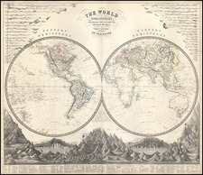 World, World and Curiosities Map By Alexander Keith Johnston