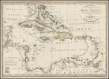 Southeast, Caribbean and Central America Map By Franz Ludwig Gussefeld