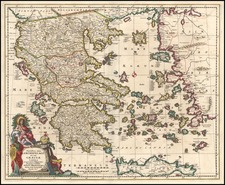Europe, Balearic Islands and Greece Map By Nicolaes Visscher I