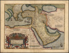 Europe, Turkey, Mediterranean, Asia, Middle East and Turkey & Asia Minor Map By Abraham Ortelius