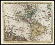 World, Western Hemisphere, South America and America Map By Don Francisco De Afferden