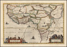 West Africa Map By Willem Janszoon Blaeu / Pierre Mortier