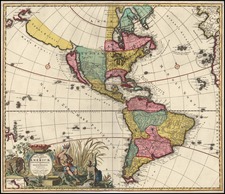 South America, Australia & Oceania, New Zealand, California and America Map By Carel Allard