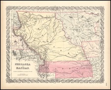 Plains and Rocky Mountains Map By Joseph Hutchins Colton