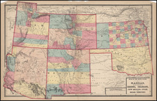 Plains, Southwest and Rocky Mountains Map By Gray  &  Henry Francis Walling