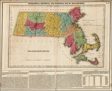 New England Map By Henry Charles Carey  &  Isaac Lea