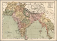 Asia, India, Southeast Asia and Central Asia & Caucasus Map By T. Ellwood Zell