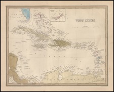 Caribbean Map By Thomas Gamaliel Bradford