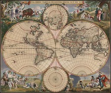 World, World and Polar Maps Map By Frederick De Wit