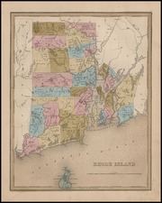 New England Map By Thomas Gamaliel Bradford