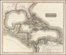 Southeast, Caribbean and Central America Map By John Thomson