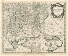 Russia and Ukraine Map By Didier Robert de Vaugondy