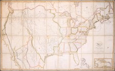 United States, South and North America Map By John Melish