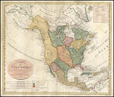 United States and North America Map By Homann Heirs / Franz Ludwig Gussefeld