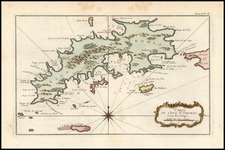 Caribbean Map By Jacques Nicolas Bellin