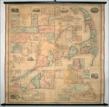 New England Map By Henry Francis Walling