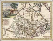 Midwest and Canada Map By Giambattista Albrizzi