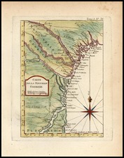 Southeast Map By Jacques Nicolas Bellin