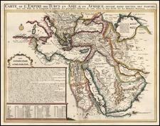 Europe, Russia, Balkans, Turkey, Mediterranean, Asia, Central Asia & Caucasus, Middle East, Turkey & Asia Minor, Africa, North Africa, Balearic Islands and Greece Map By Henri Chatelain