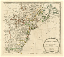 United States and Canada Map By Robert Sayer  &  John Bennett