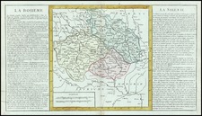 Europe and Czech Republic & Slovakia Map By Jean Baptiste Louis Clouet