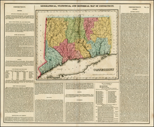 Connecticut Map By Henry Charles Carey  &  Isaac Lea