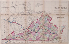 Mid-Atlantic and Southeast Map By Matthew Fontaine Maury - James H. Waddell