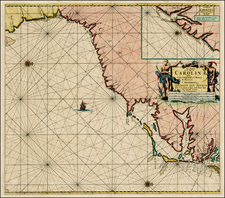 Southeast, Georgia, North Carolina and South Carolina Map By Johannes Van Keulen