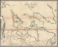 World, Polar Maps, Alaska and Canada Map By Sir John Franklin