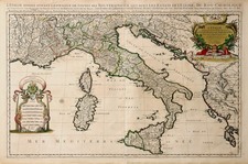 Europe and Italy Map By Alexis-Hubert Jaillot / Pierre Mortier