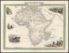 Africa and Africa Map By John Tallis