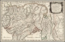 Asia, India and Central Asia & Caucasus Map By Nicolas Sanson