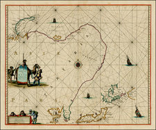 China, Japan, Korea and Russia in Asia Map By Pieter Goos