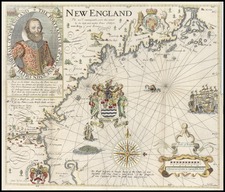 New England Map By John Smith