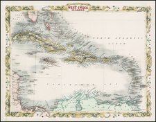 Caribbean Map By John Rapkin