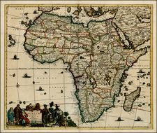 Africa and Africa Map By Justus Danckerts