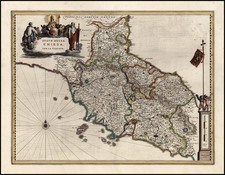 Europe and Italy Map By Willem Janszoon Blaeu