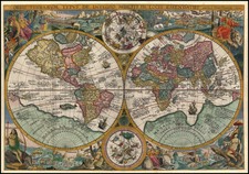 World, World, Celestial Maps and Curiosities Map By Petrus Plancius