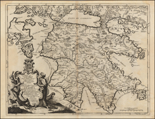 Balearic Islands and Greece Map By Giacomo Giovanni Rossi - Giacomo Cantelli da Vignola