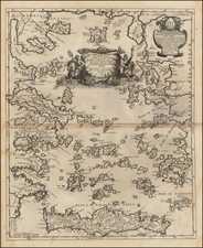 Balearic Islands and Greece Map By Giacomo Giovanni Rossi - Giacomo Cantelli da Vignola