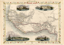 Africa and West Africa Map By John Tallis